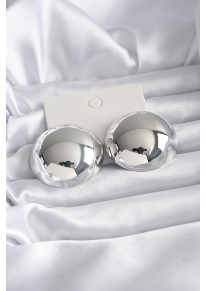 Pirinç Gümüş Renk Kadın Küpe