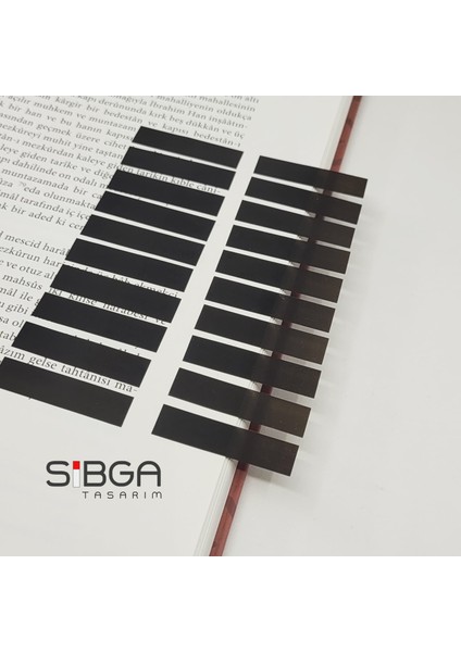 Siyah Postit Post-It Post It. Siyah Kitap Ayracı Ayraç Siyah Postit Sticker Not Kağıdı
