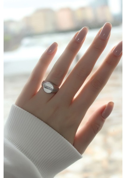 Punta Zirkon Taşlı Rodyum Kaplama Kadın Yüzük fiyatları