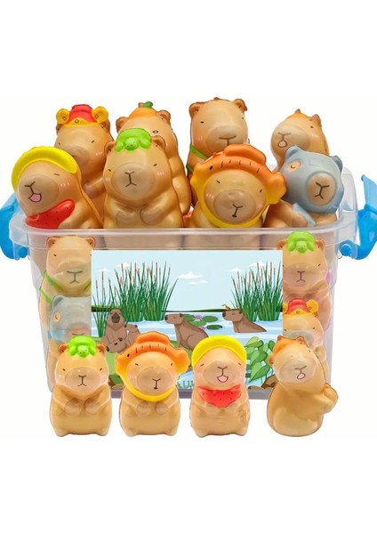 Capybara Squishy, Sukuşi, Yumuşak Sıkılabilir Oyuncak, Capybara Oyuncak (1 Adet)