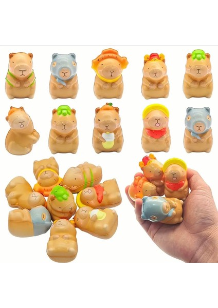 Capybara Squishy, Sukuşi, Yumuşak Sıkılabilir Oyuncak, Capybara Oyuncak (1 Adet)