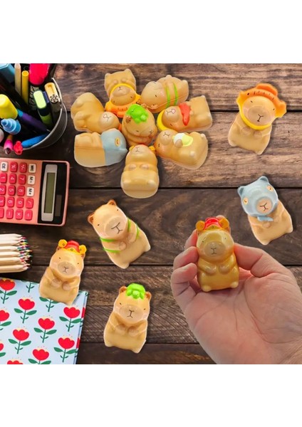 Capybara Squishy, Sukuşi, Yumuşak Sıkılabilir Oyuncak, Capybara Oyuncak (1 Adet)