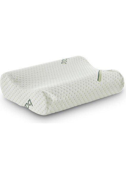 Bambu Kılıflı Medikal, Boyun Destekli Çift Taraflı Ortopedik Visco Visko Yastık 51X41X13-11CM 1350GR indirimleri