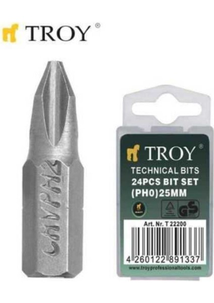 22201 Bits Uç Seti (PH1X25MM. 24 Adet)