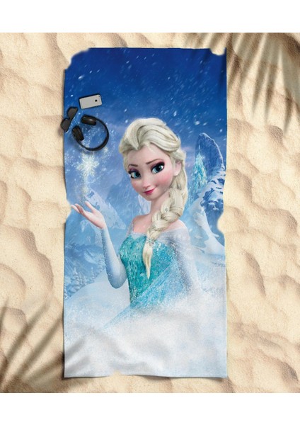 Karlar Prensesi Elsa Temalı Plaj Havlusu