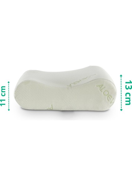 Aloevera Kılıflı Medikal, Boyun Destekli Çift Taraflı Ortopedik Visco Yastık 51X41X13-11CM 1350GR fiyatları