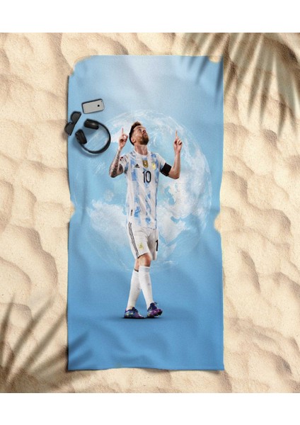 Lionel Messi Temalı Plaj Havlusu