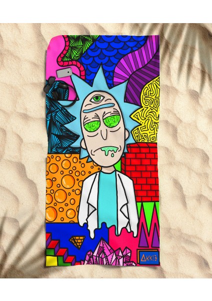 Rick And Morty Temalı Plaj Havlusu