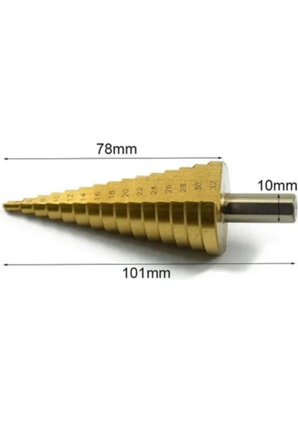 Matkap Ucu Kademeli Uç Sac Delme 4-32 mm Matkaba Takılan Uç