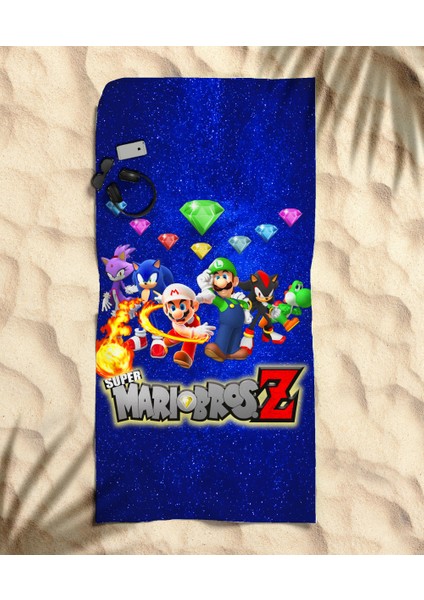 Mario Kardeşler Temalı Plaj Havlusu