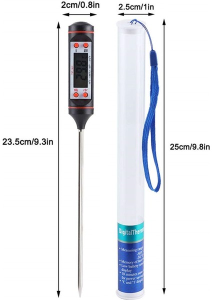 Mutfak Termometresi Gıda Sıvı ve Katı Isı Ölçer Sıcak ve Soğuk Ölçer Dijital Ekran Pilli modelleri