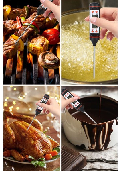 Mutfak Termometresi Gıda Sıvı ve Katı Isı Ölçer Sıcak ve Soğuk Ölçer Dijital Ekran Pilli fırsatları