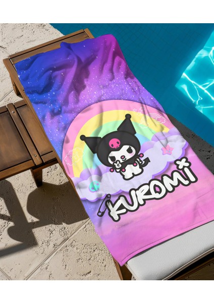 Kuromi Gökkuşağı Temalı Plaj Havlusu fiyatları