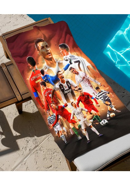 Ronaldo Temalı Plaj Havlusu fiyatları