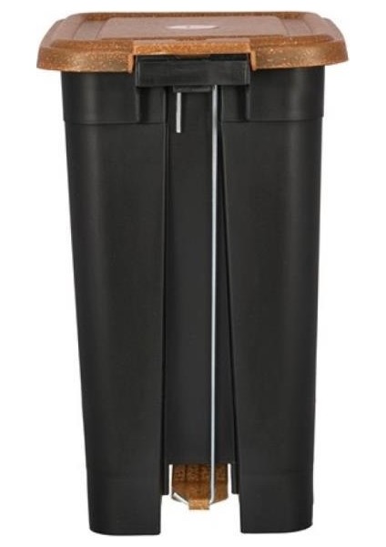 ELF-W343 15 Litre Ahşap Desenli Slim Plastik Pedallı Çöp Kovası Iç Kovasız