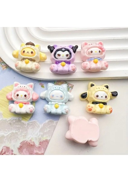 Temalı Mini Figür, My Melody Hello Kitty Süs, Kawai Figür (Karışık 1 Adet)
