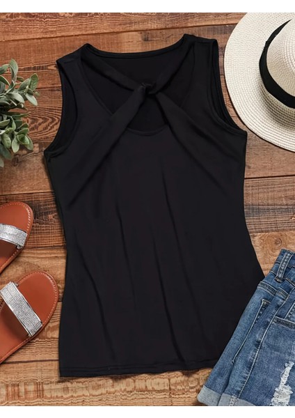 Kadın Önden Çapraz Detay Askılı Viskon Bluz fırsatları