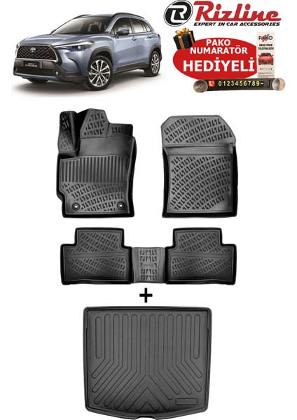 Toyota Corolla Cross 2021 Sonrası Havuzlu Paspas ve Bagaj Havuzu Seti