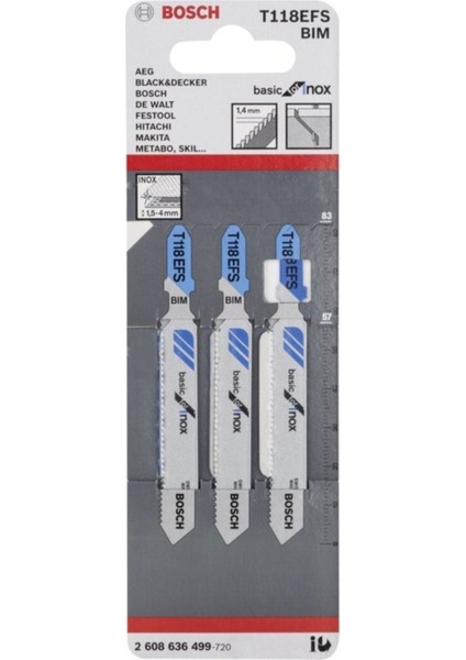 T 118 Efs Basic For Inox 3'lü fiyatları