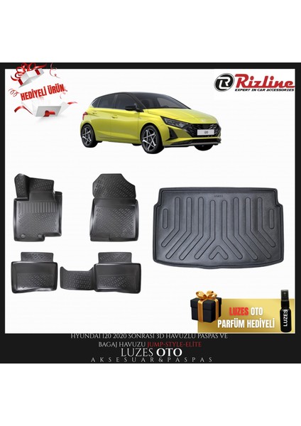 Hyundai I20 3D Havuzlu Paspas ve Bagaj Havuzu Jump-Style-Elite 2024 Model Uyumlu