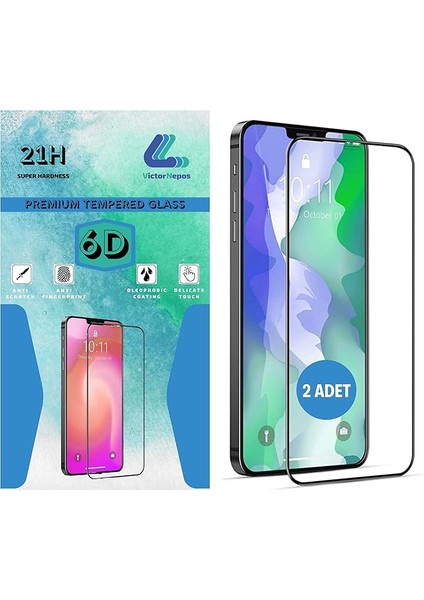 Apple iPhone 12-12 Pro Uyumlu Uçtan Uca Tam Koruma 21H 6d Ekran Koruyucu 2'li