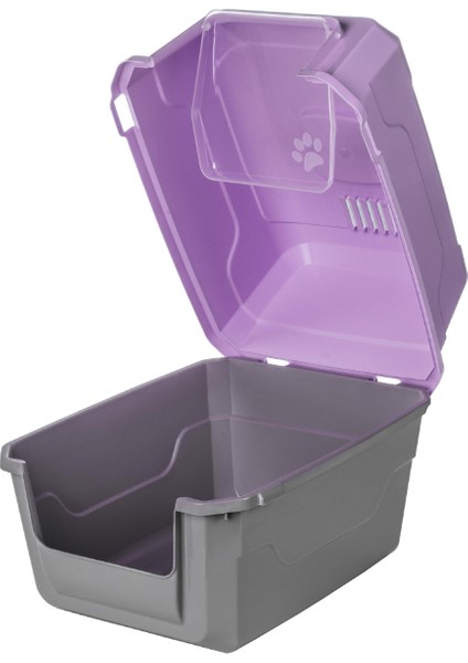 Mikopet Deluxe Mor Kapalı Kedi Tuvaleti