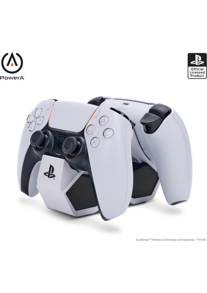 Powera Dualsense Kablosuz Kumandalar Için Powera Ikiz Şarj Istasyonu, Beyaz/siyah