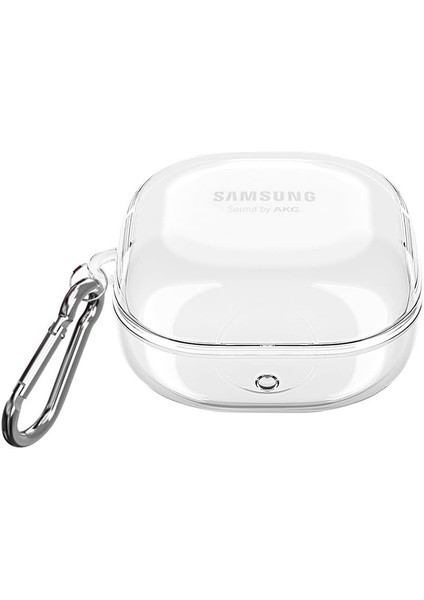 Samsung Galaxy Buds 2 Için Kılıf Askı Aparatlı Transparan Silikon Şeffaf [buds 2 ile Uyumlu Kılıf - Şeffaf]