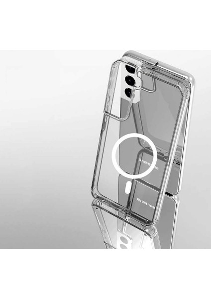 Samsung Galaxy S22 Ile Uyumlu Kılıf Şeffaf, Wireless Magsafe ile Uyumlu Silikon Kapak Samsung Galaxy S22 ile Uyumlu Kılıf, Şeffaf