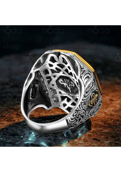 925 Ayar Gümüş 17 Türk Devleti Bayrağı Arnavut Kartalı Model Erkek Yüzük fiyatları