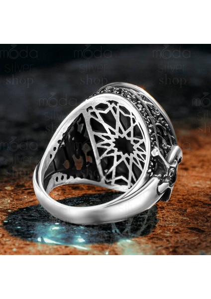 925 Ayar Gümüş Aslan ve Kılıç Tasarım Erkek Yüzük modelleri