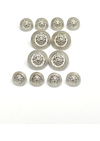 Blazer Ceket Düğmesi Takımı 4+8 / Aslan Model /