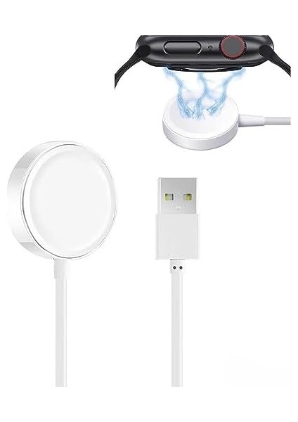 Dt No1 Ile Uyumlu Akıllı Saat Şarj Aleti Wireless Charge Hızlı Şarj Cihazı Beyaz fiyatları