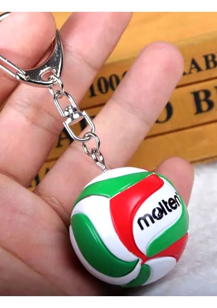Voleybol Topu Mini Anahtarlık Spor Aksesuarı Hediyeler 1 Adet, 4 cm