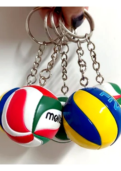Voleybol Topu Mini Anahtarlık Spor Aksesuarı Hediyeler 1 Adet, 4 cm
