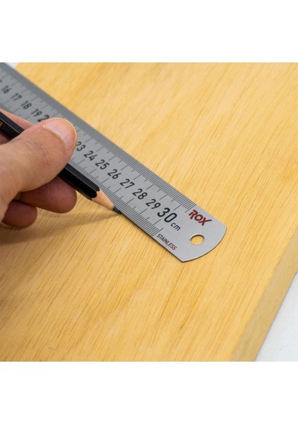 0199 Çift Taraflı Çelik Cetvel 300 mm fırsatları