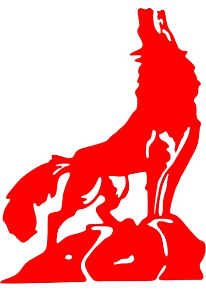 Bozkurt Sticker 17X17 cm Kırmızı