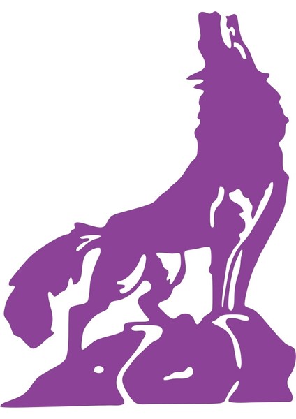 Bozkurt Sticker 17X17 cm Mor