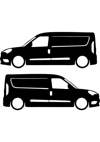Basık Doblo Sticker 17X17 cm Siyah