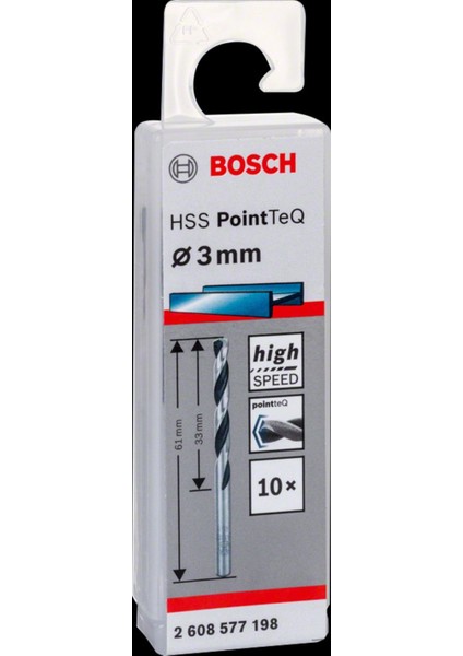 - Hss-Pointeq Metal Matkap Ucu 3,0 mm 10'lu