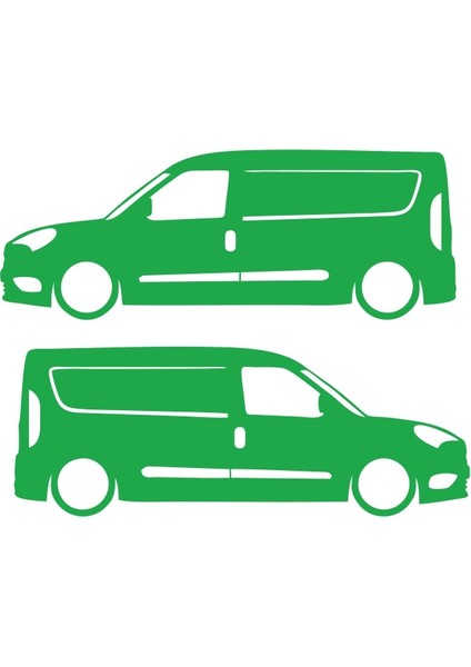Basık Doblo Sticker 17X17 cm Yeşil