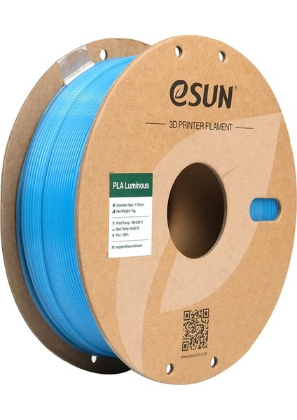 Urhanshop Esun Luminous Pla 1.75MM 1kg Mavi Karanlıkta Parlayan