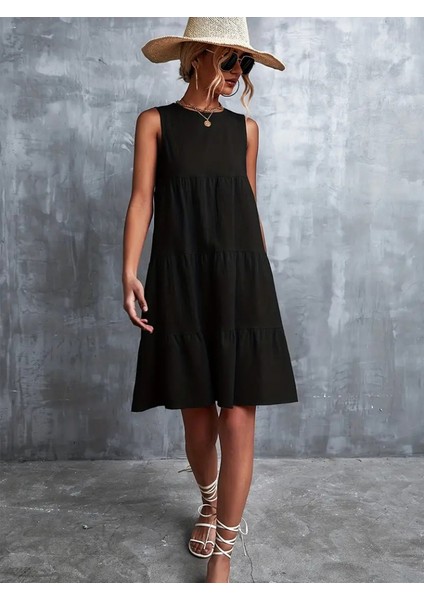 Kadın Sıfır Kol Bisiklet Yaka Aerobin Elbise indirimleri