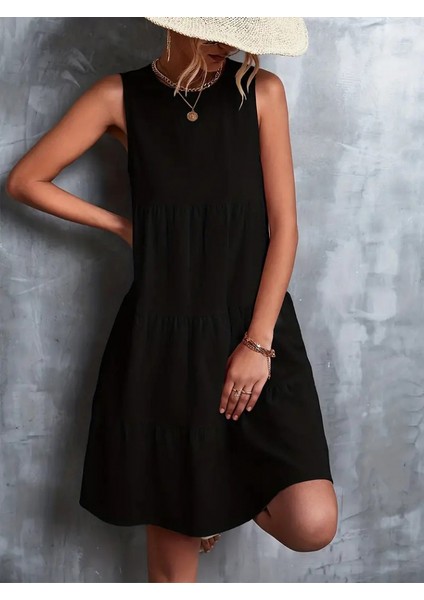 Kadın Sıfır Kol Bisiklet Yaka Aerobin Elbise fırsatları