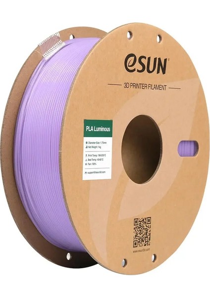 Luminous Pla 1.75MM 1 kg Mor Karanlıkta Parlayan