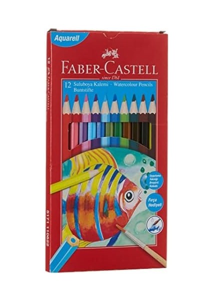 Karton Kutu Aquarel Boya Kalemi, 12 Renk fiyatları