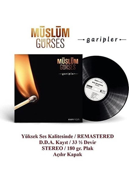 Müzik Lp-Müslüm Gürses- Garipler Lp fiyatları