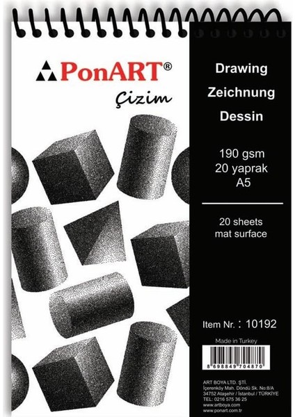 Drawing&painting Blok A5 20 Yaprak