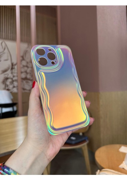 Hologram Kıvrımlı iPhone 15 Pro Max Telefon Kılıfı