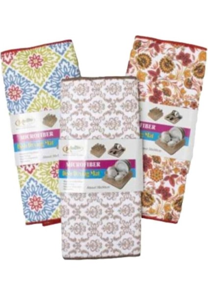 Altlığı Mat - Mikrofiber Su Emici Bulaşık Altlığı, Süper Emicilik ile Dayanıklı ve Şık Tasarım, Bulaşık Kurutma Matı - 1 Adet